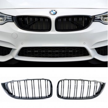 Бъбреци решетки за BMW 4-Серия F32, F33, F36 тип М4 Черен гланц след 2013
